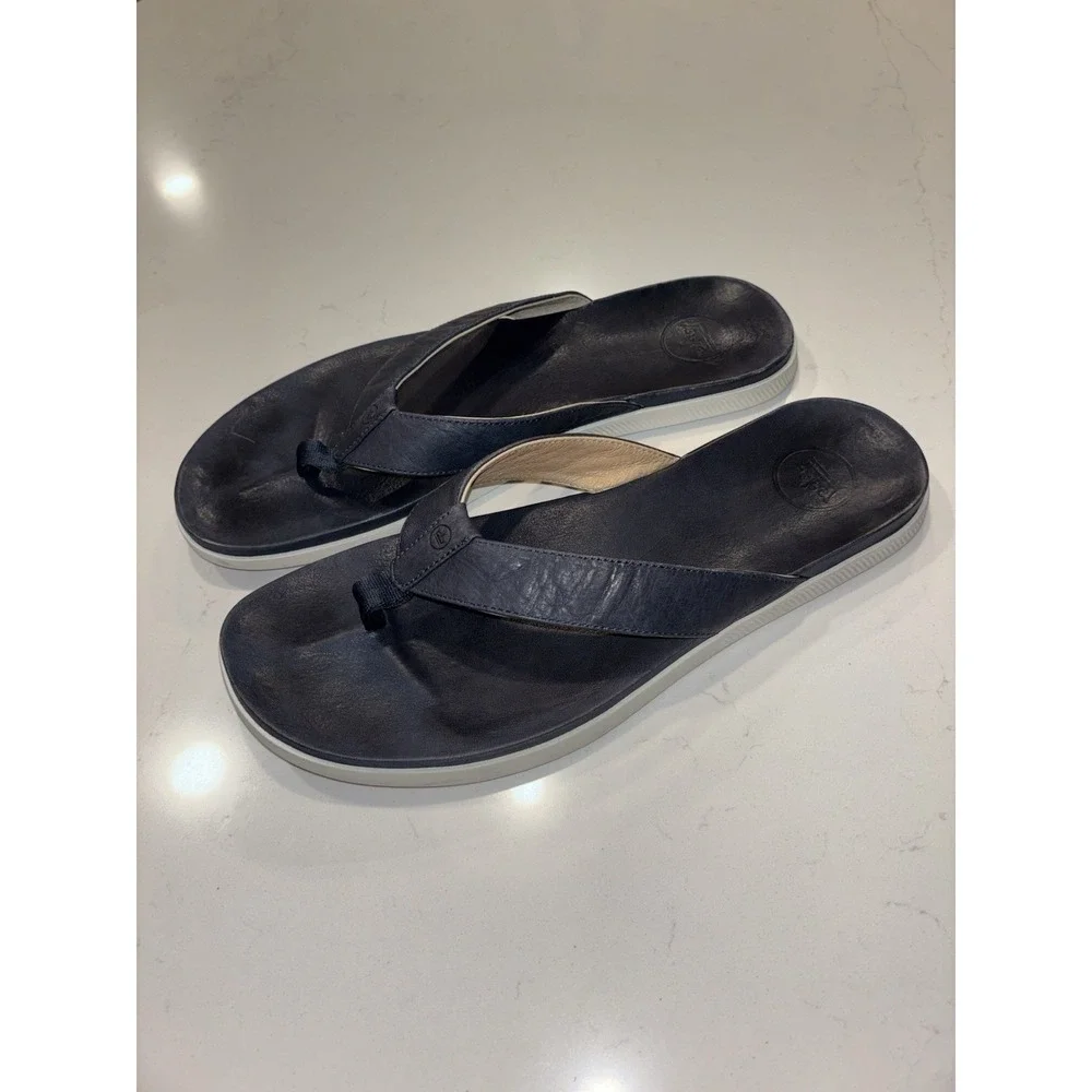 Peter Millar Flip Flop Sandals Mens 13 Navy Blue Crown Hyperlight Slide